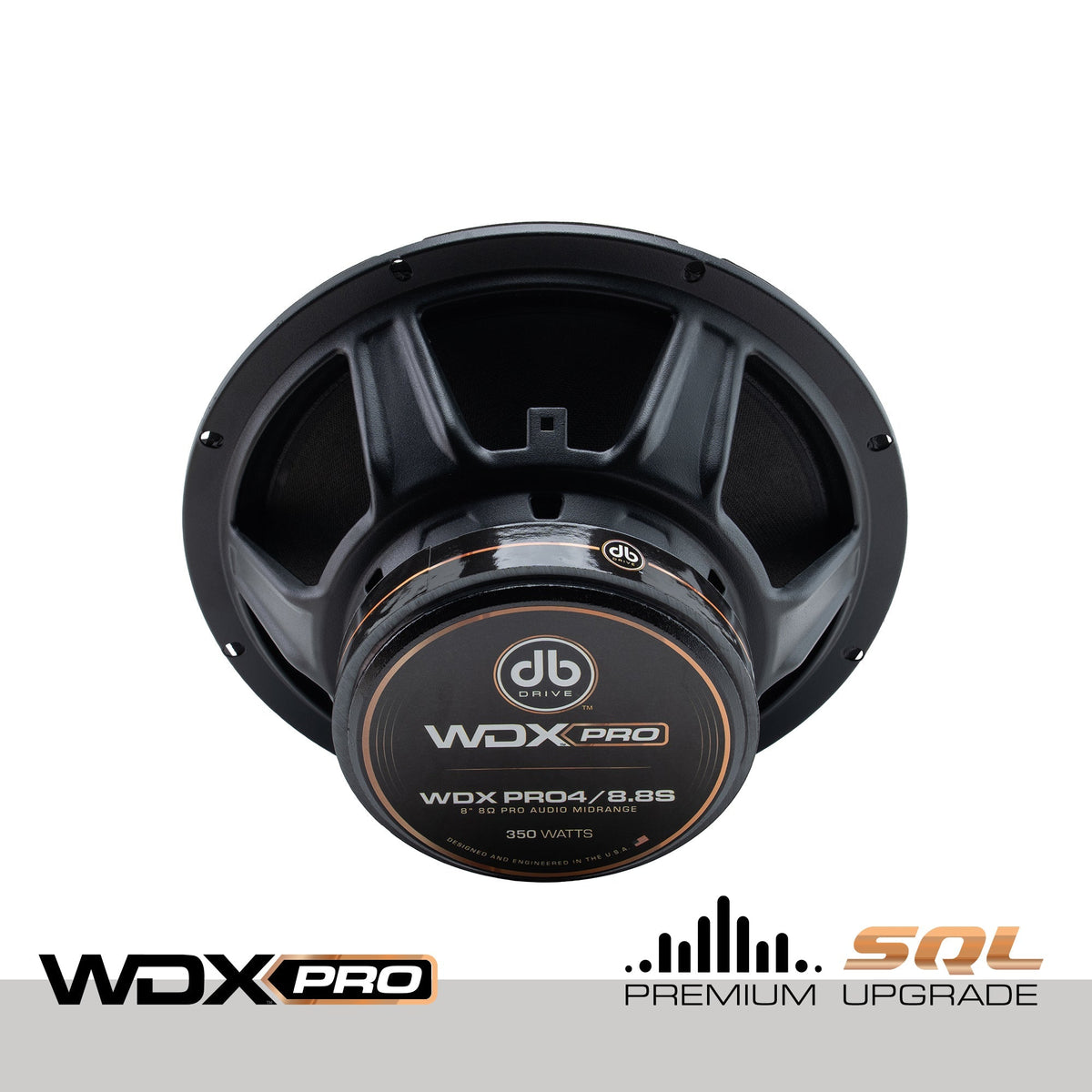 DB Drive WDXPRO4/8.8S: 8" Wide Freq Range-ProAudio midrange 1.2in KSV VC papercone w/cloth surround, Ferrite (Single)