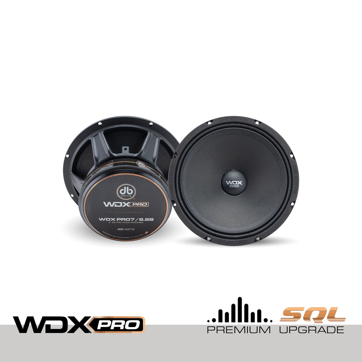 DB Drive WDXPRO7/8.8S : 8" Wide Freq Range-ProAudio mid, 1.5in TIL VC, papercone w/cloth surround, Ferrite (Single)