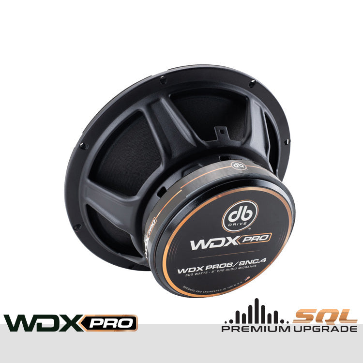 DB Drive WDXPRO8/8NC.4 : 8" Neo-Charged PRO Audio Midbass (1 Pair)