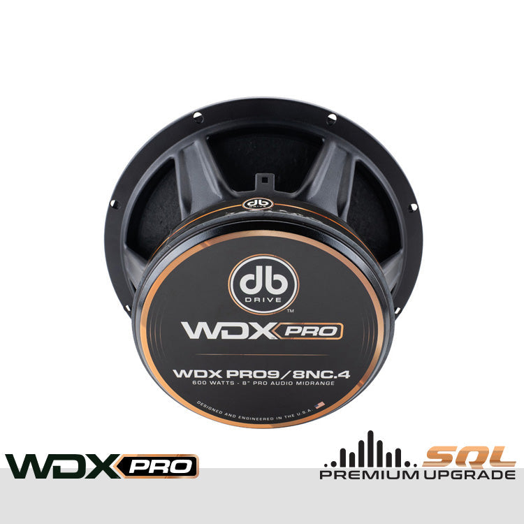 DB Drive WDXPRO9/8NC.4 : 8" Neo-Charged PRO Audio Midbass (1 Pair)
