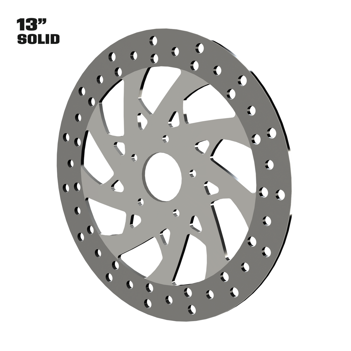 XR9 13" Solid Rotor in Polished