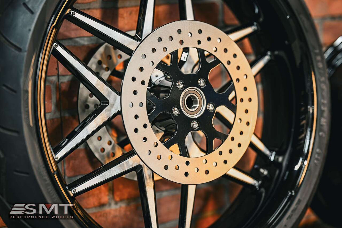 23x5.5" / 18X5.5" BLACK/RAW GT3 PAIR (2009-2023 HD TOURING)