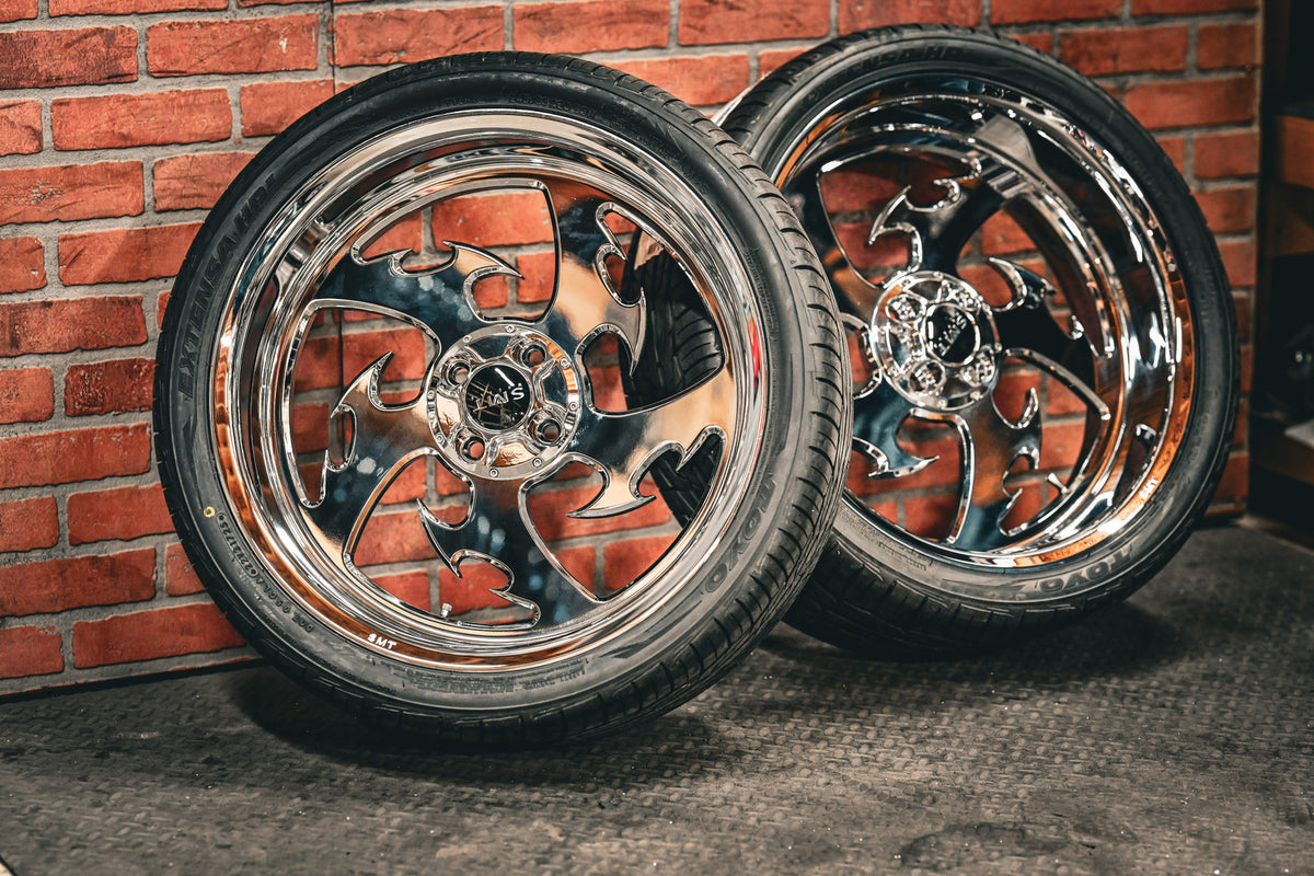 20x7" CHROME TRIBAL TRIKE SET (FOR 2010-2025 HD TRIKES ONLY).