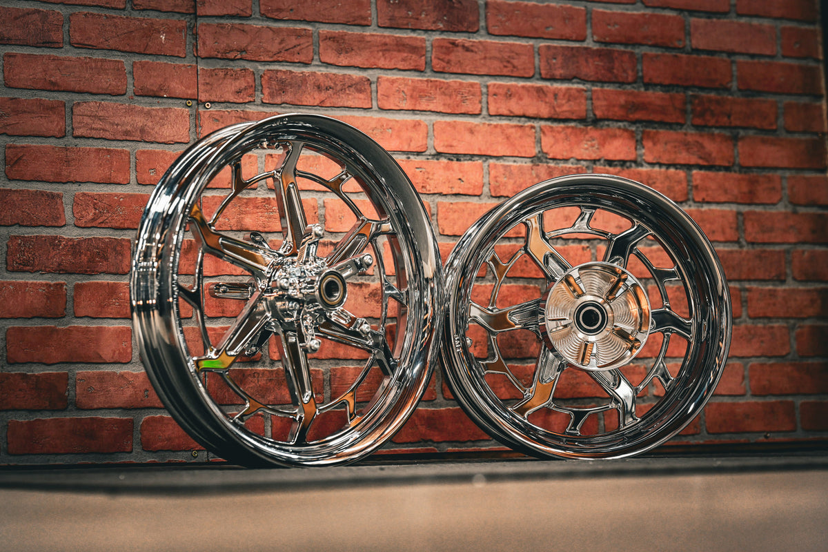 19x3.0" / 16x5.5 CHROME PS 9 PAIR (2014-2023 HD TOURING)