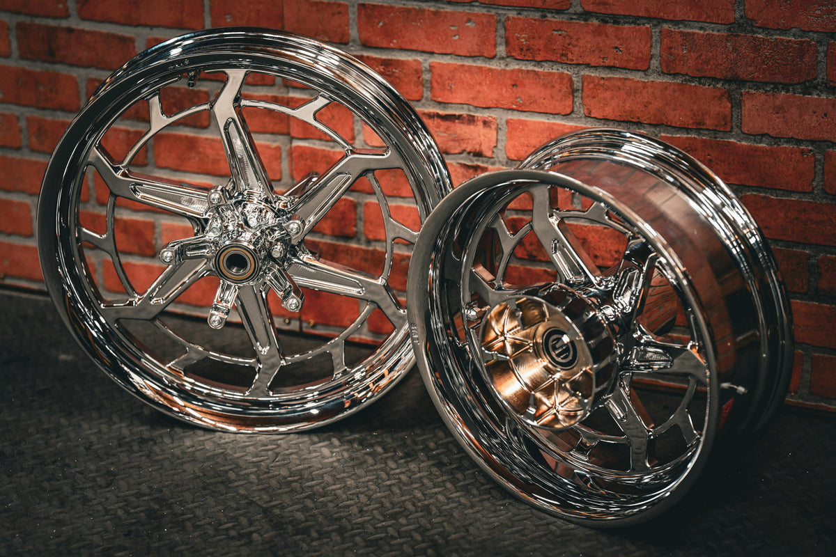 19x3.0" / 16x5.5 CHROME PS 9 PAIR (2014-2023 HD TOURING)
