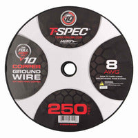 T-Spec V10 OFC Tinned Ground Wire | 8 AWG | 250 ft. | Black - V10GW-8250