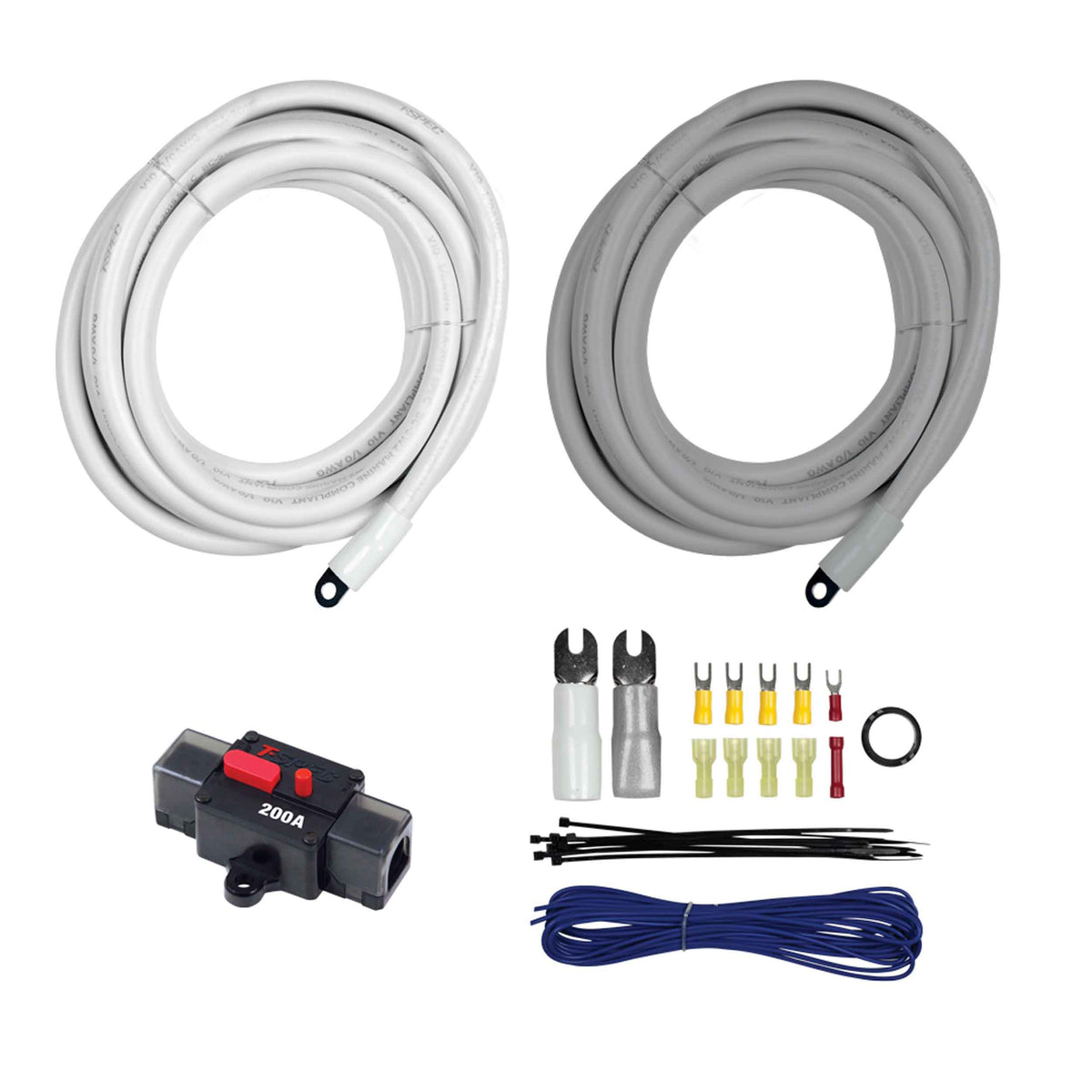 T-Spec v10 Marine - 10FT 1/0 AWG KIT W/CIRCUIT BREAKER - V10-S1001