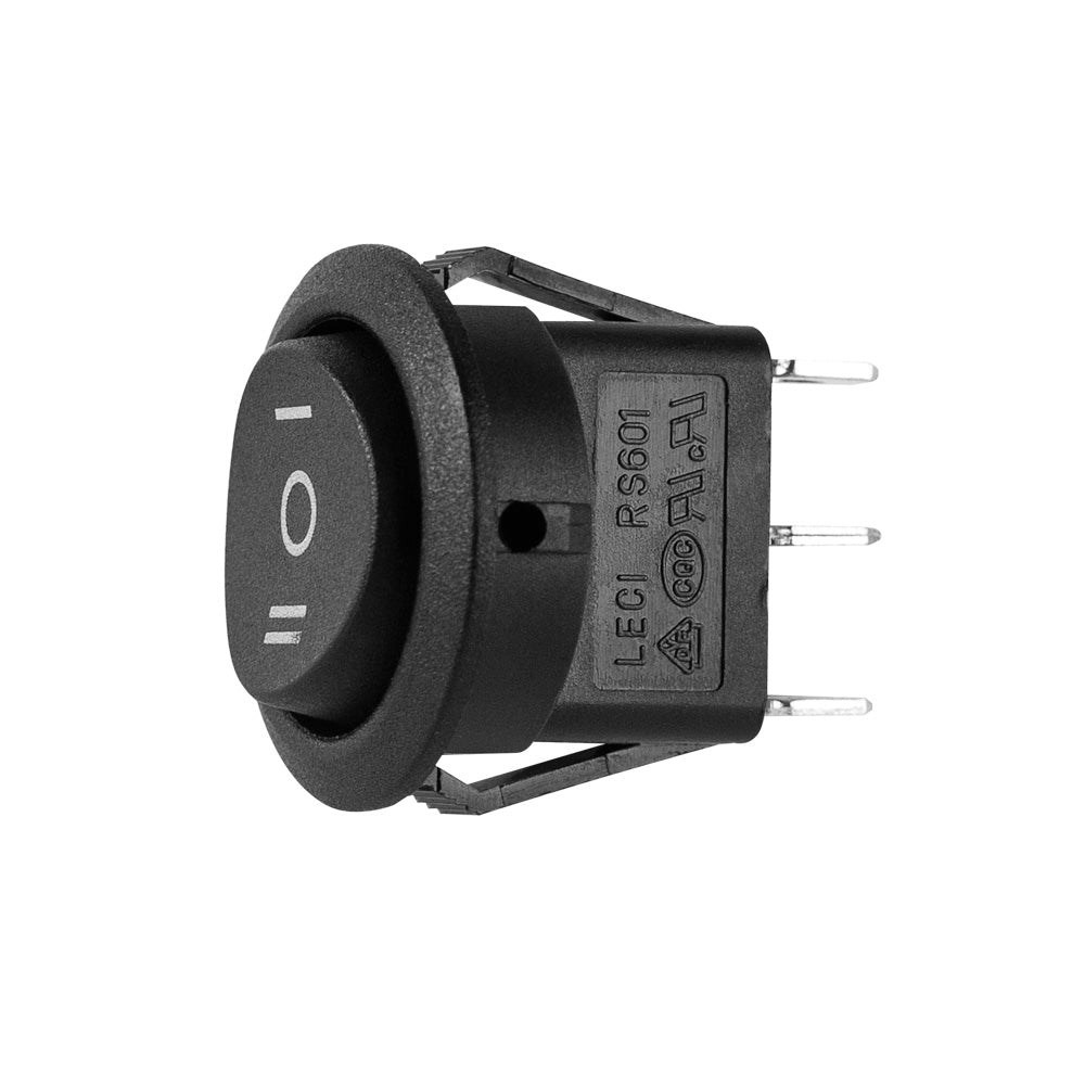 Install Bay Round Rocker Switch Momentary Up Latched Down - Pack of 5 - IBRRMOML