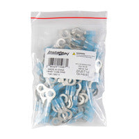 Install Bay Blue Nylon Ring Terminals 16-14 GA 1/4 inch - Package of 100 - BNRT14