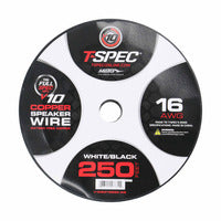T-Spec V10 OFC Speaker Wire | 16 AWG | 250 ft. | White/Black - V10SW16250-WB