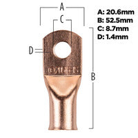 Install Bay Copper Uninsulated Ring Terminal 2/0 Gauge 5/16 inch - CUR20516