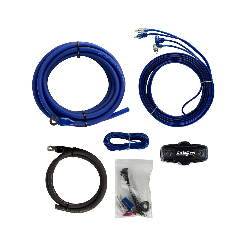 INSTALL BAY CCA 4GA Value AMP Kit 1600W - with ANL fuse - AK4ANL