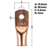Install Bay Copper Uninsulated Ring Terminal 2 Gauge #10 - CUR210