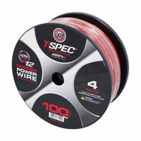 T-Spec V12 OFC Power Wire | 4 AWG | 100 ft. | Red - V12PW-4100