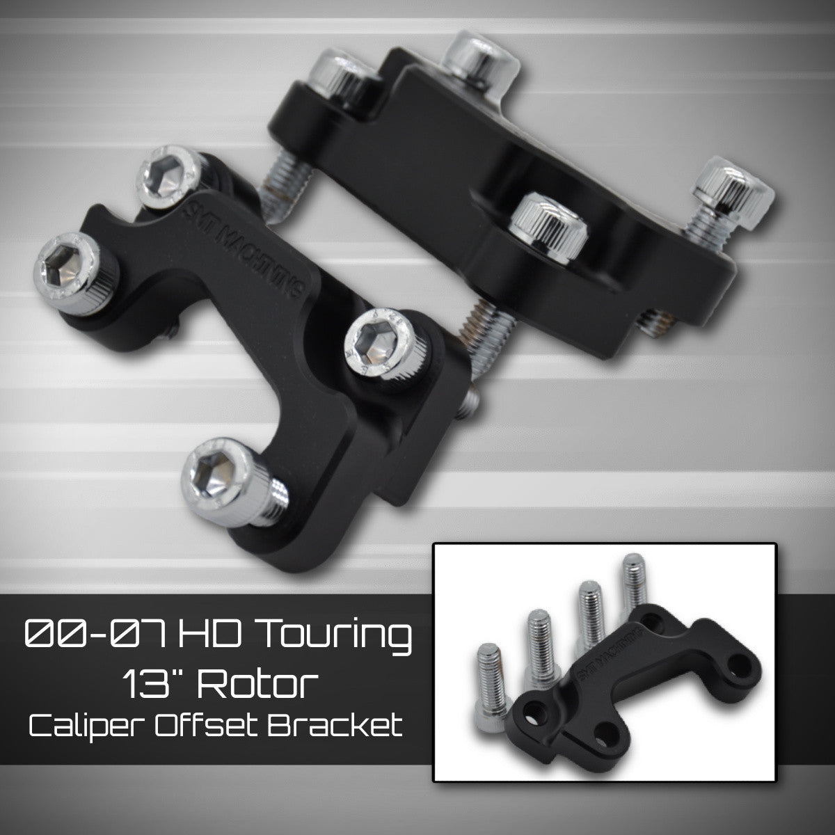 Harley Touring 2000-2007 13" rotor caliper offset bracket