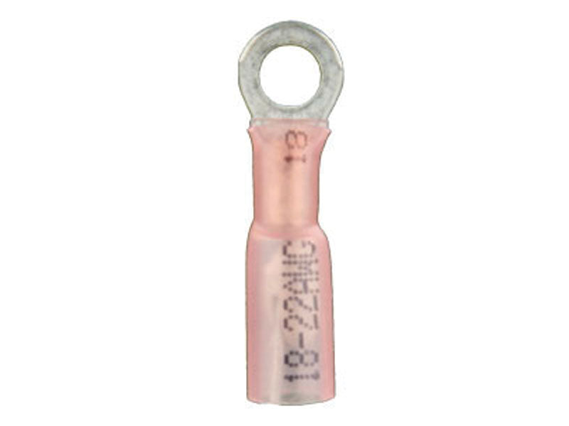 Install Bay Heat Shrink Red Ring Terminal 22-18 Gauge 5/16 inch - HSRRT516