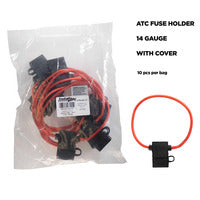 Install Bay ATC Fuse Holder With Cover 14 Gauge - Package of 10 - ATFH14C-10