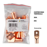 Install Bay Copper Uninsulated Ring Terminal 2 Gauge #10 - CUR210