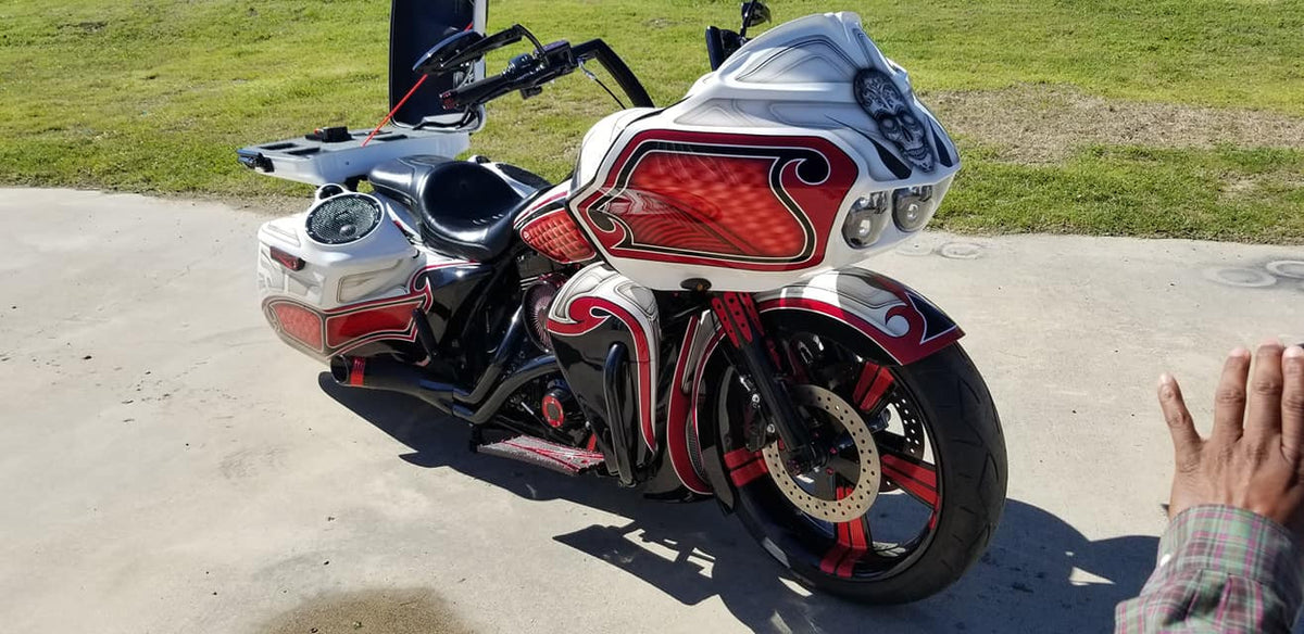 Contraband matching rotor on motorcycle wheel