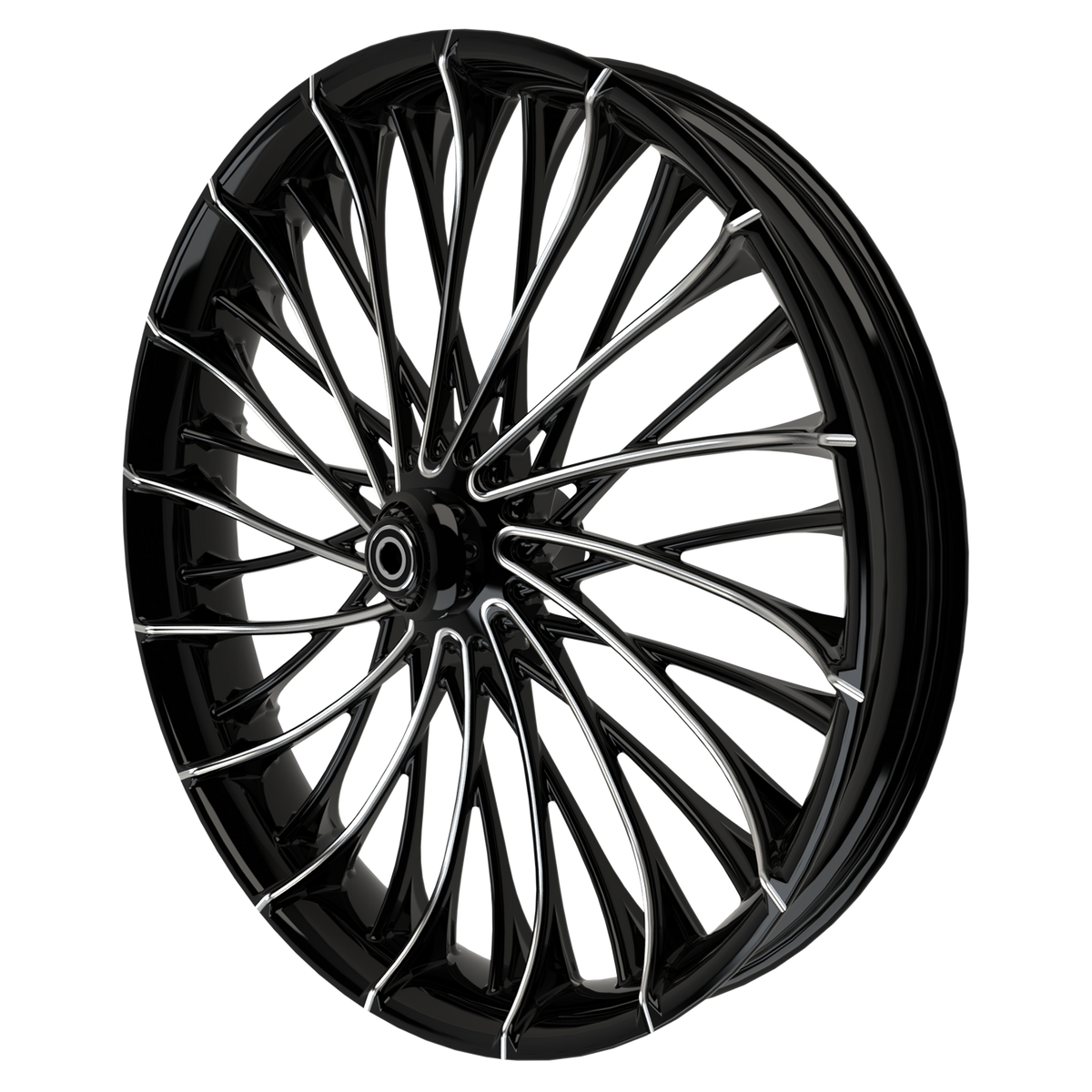 Dirty Spoke 3D Harley Black Double Cut Wheels