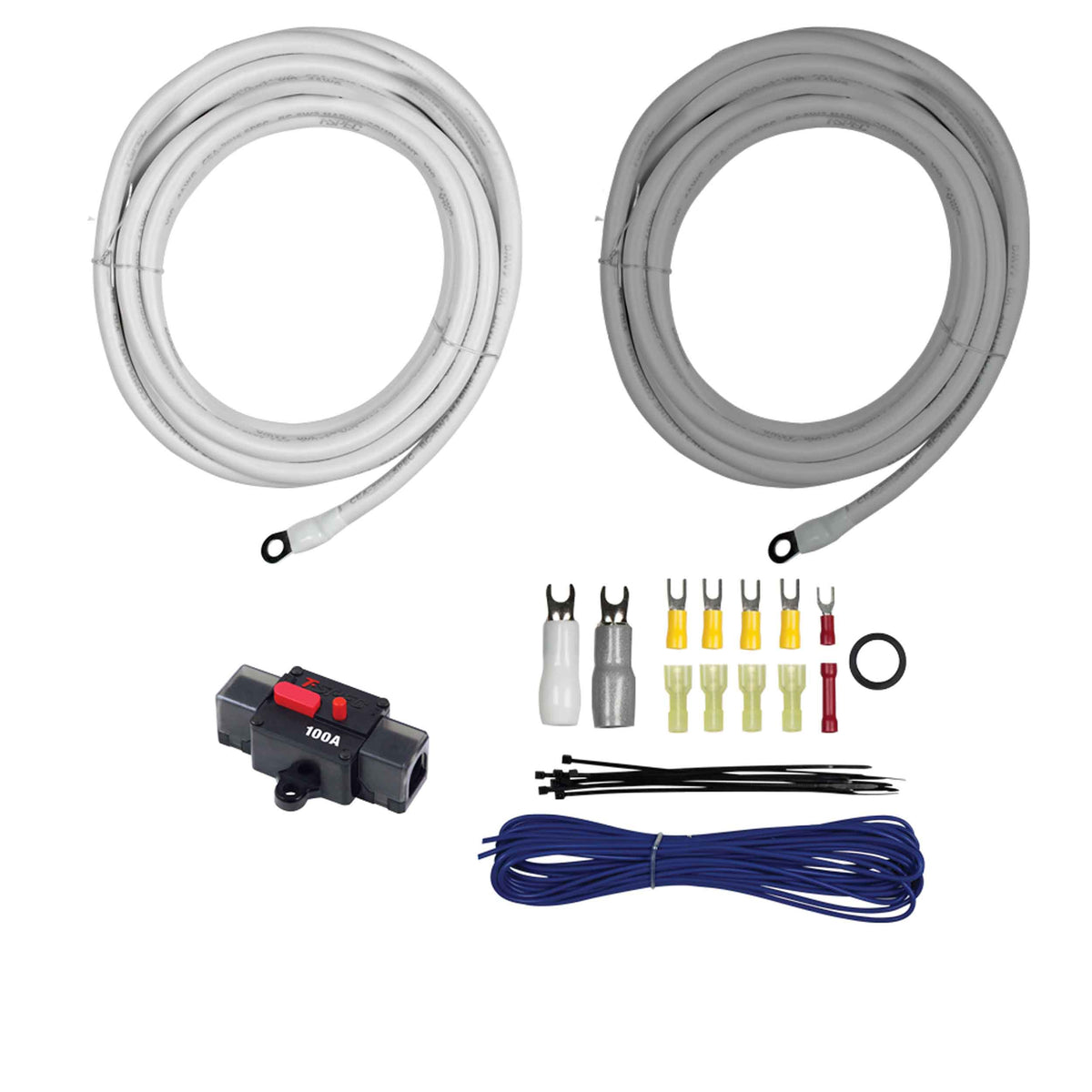 T-Spec V10 Marine Amp Kit with Circuit Breaker | 4 AWG | 20 ft. - V10-2041