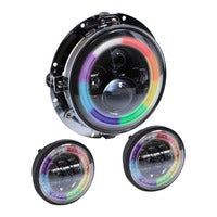 Metra Round Motorcycle Headlight - 7 Inch/4.5 Inch - BC-706RGBKT