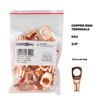 Install Bay Copper Uninsulated Ring Terminal 6 Gauge 3/8 inch - CUR638