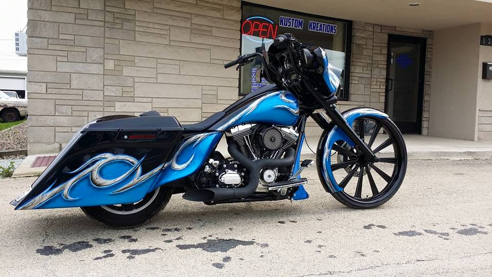 Elliptical Illusion Harley Touring Black Wheels