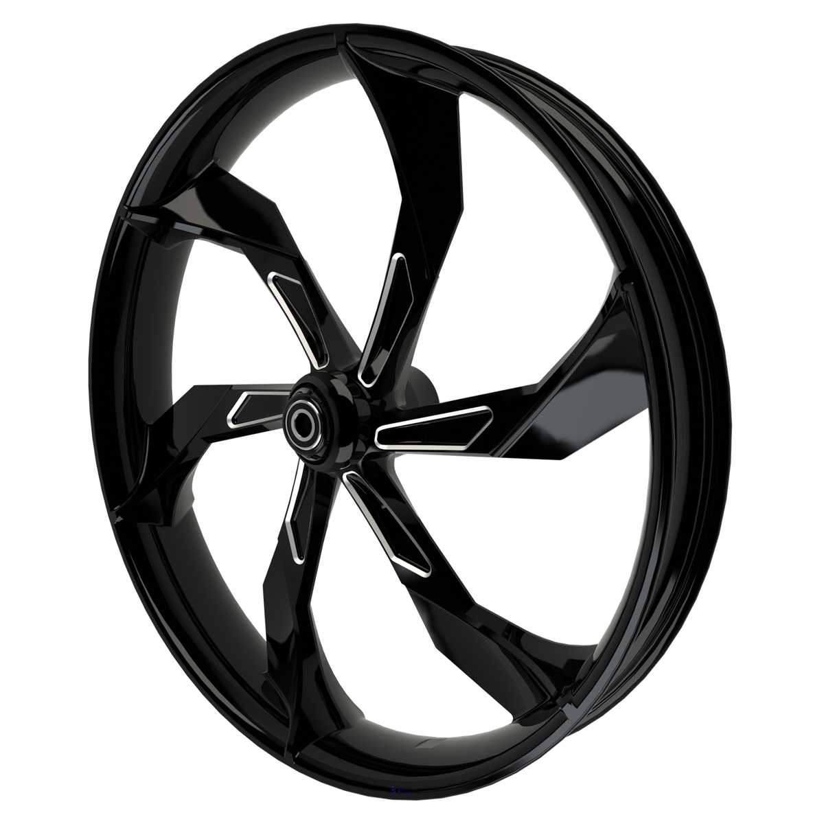 F22 3D Indian Black Double Cut Wheels