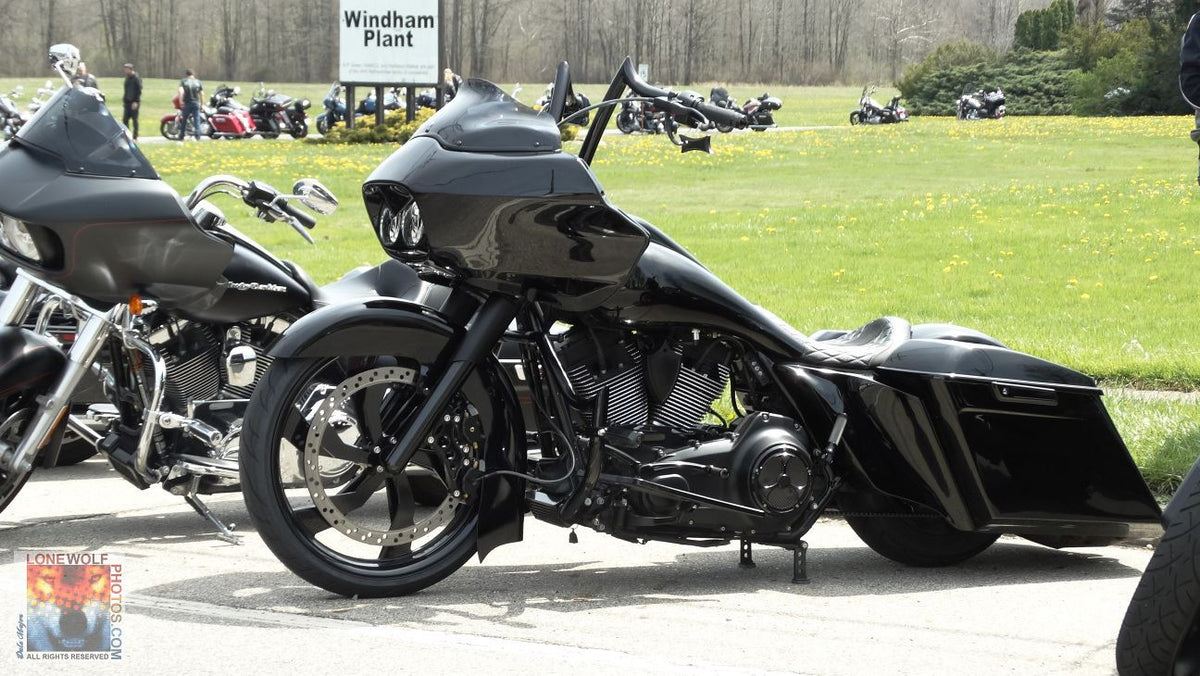 F22 Harley Softail | Dyna | Sportster Black Double Cut Wheels