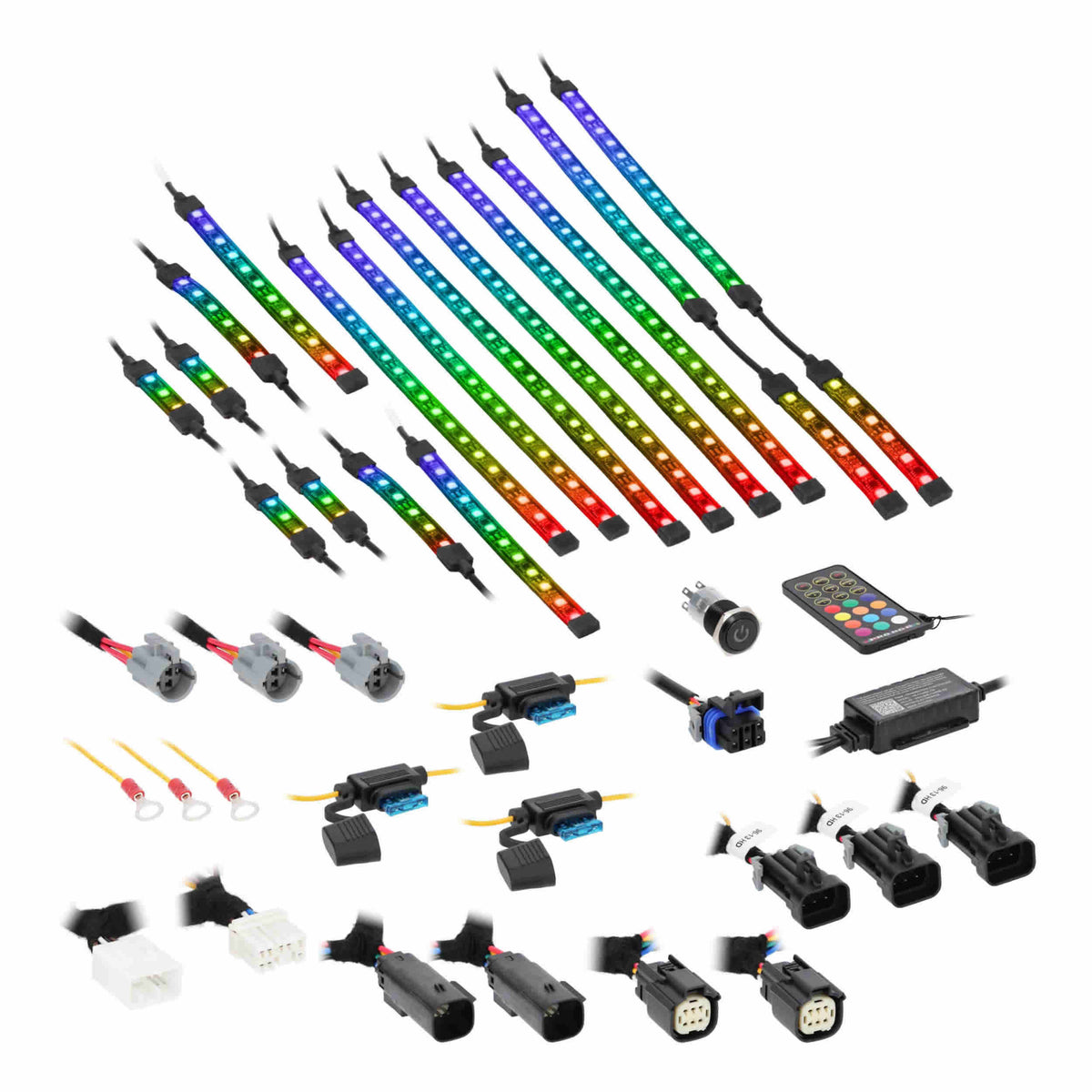 Metra 16-Piece Chasing LED Strip Kit - Harley-Davidson FLH | FLT 1996-2022 (with Tour-Pak) - BC-CHASE-K1