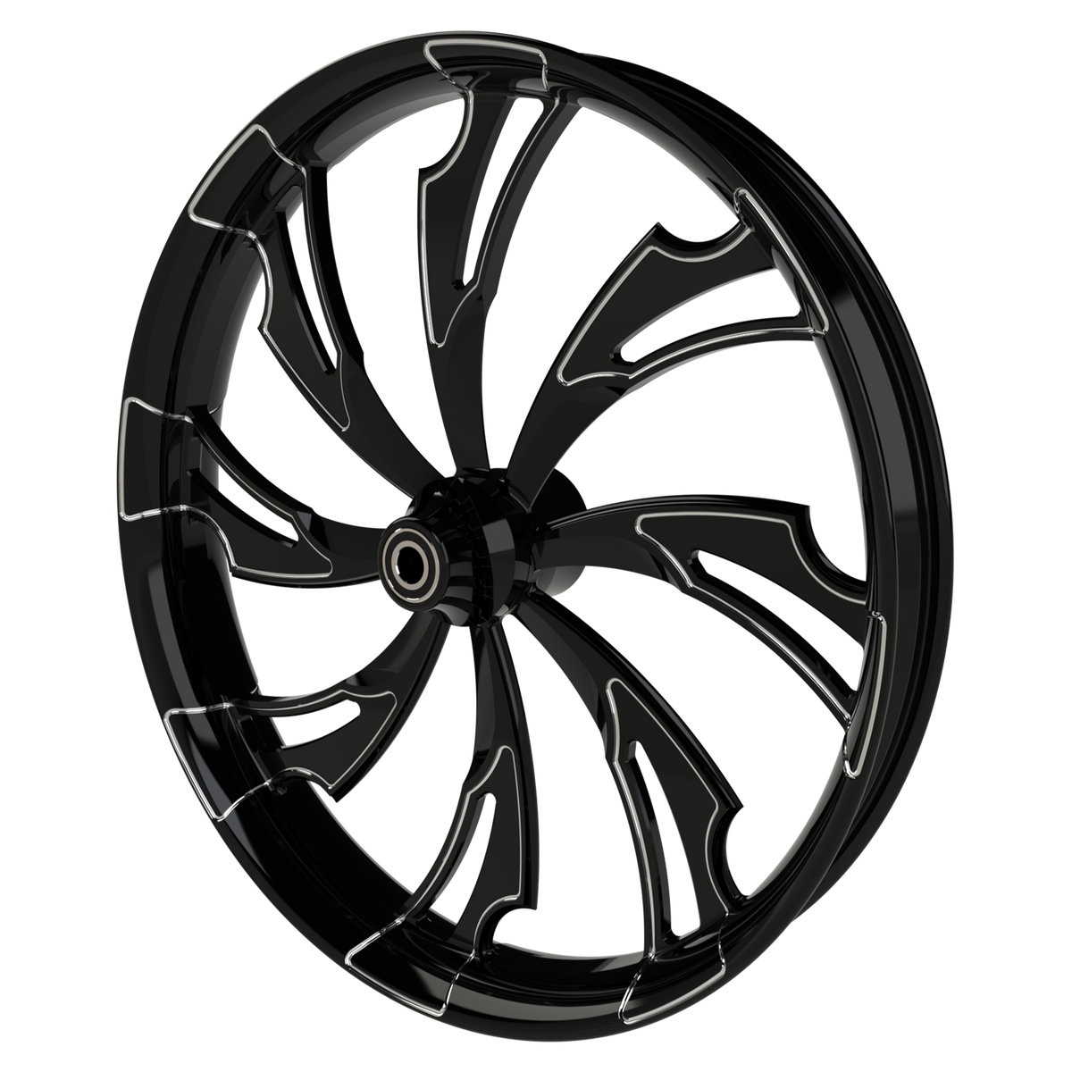 Guinzu Bulldog Fat Tire Black Double Cut Wheels