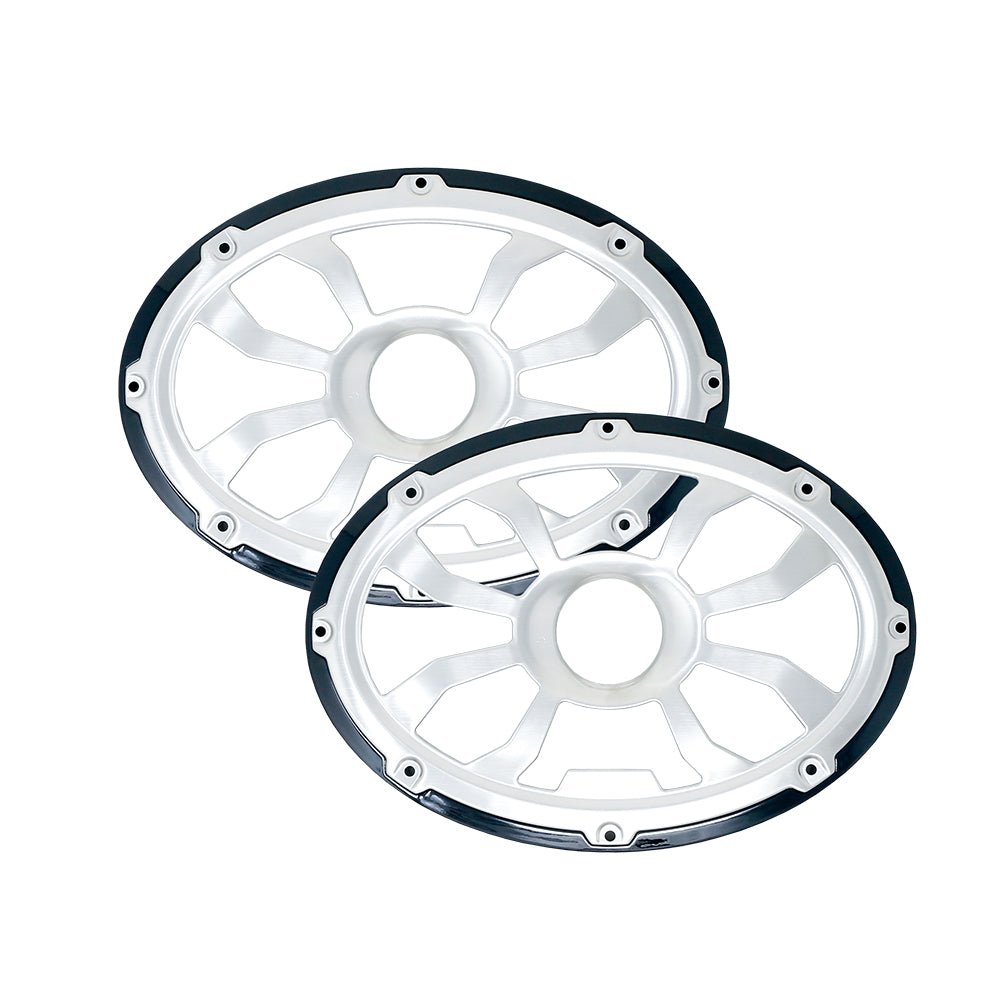 Diamond Audio 6"x 9" Flush Mount Speaker Grills - Brushed Aluminum/Black (Pair) - HXM69FGB