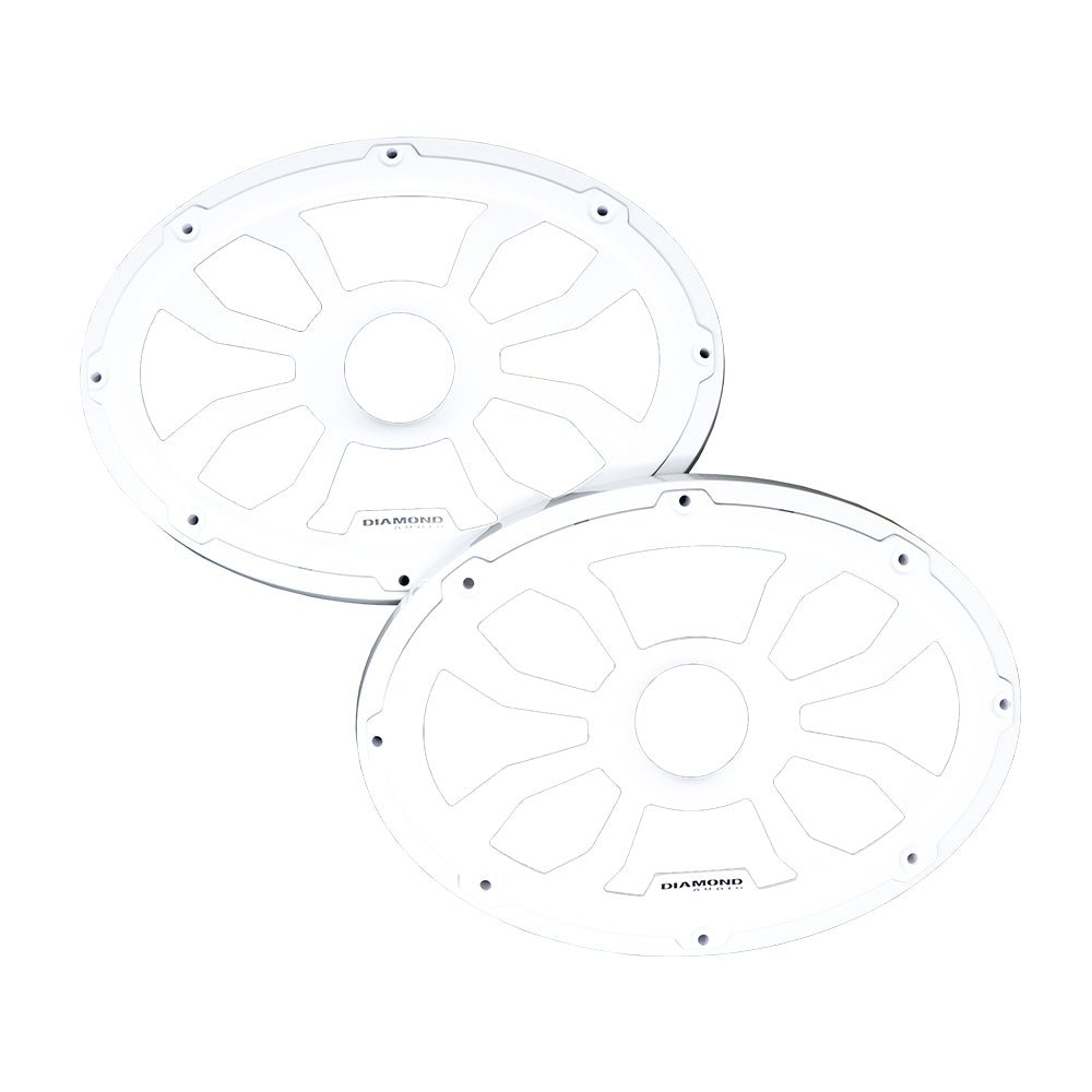 Diamond Audio 6.5" Flush Mount Speaker Grills - White (Pair) - HXM69FWW