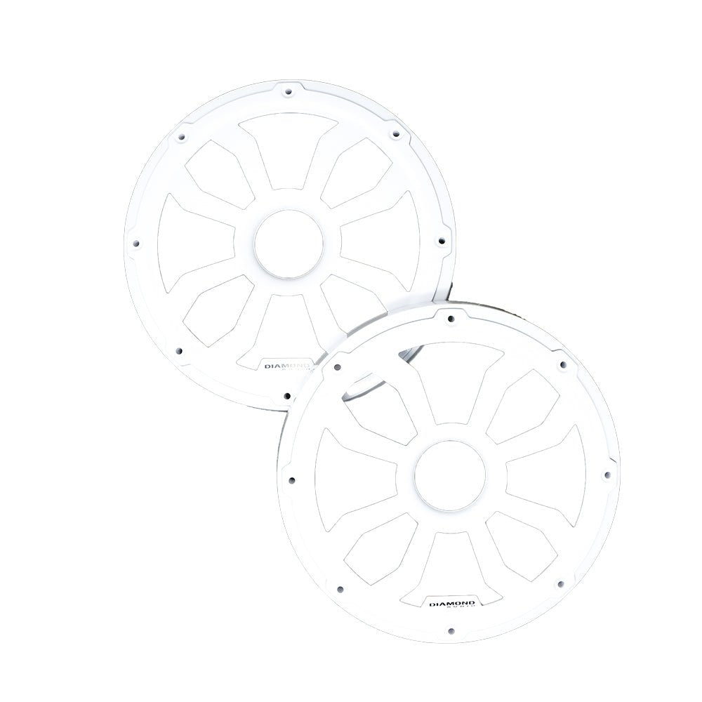 Diamond Audio 6.5" Flush Mount Speaker Grills - Pair (White) - HXM65FWW