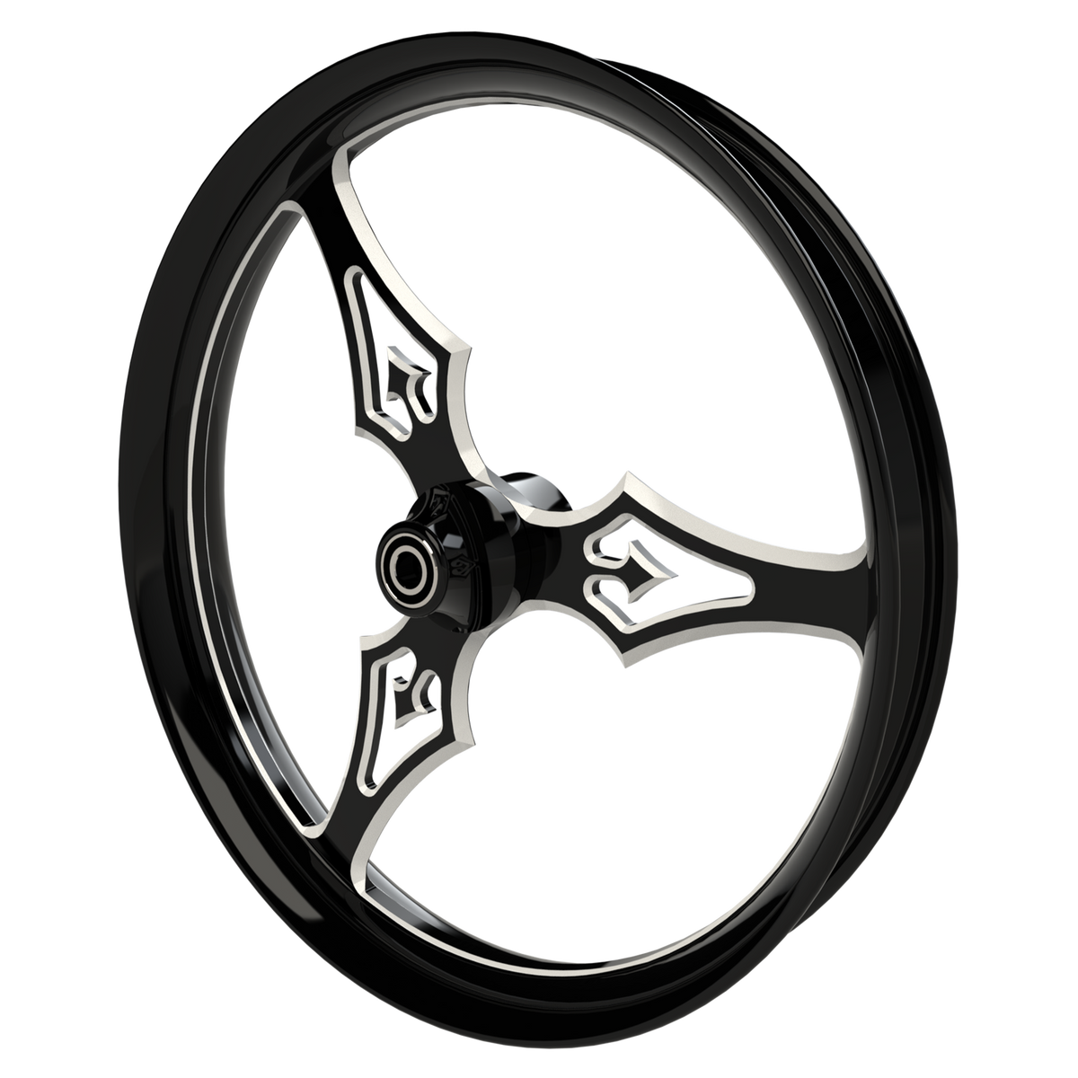 Iron Trinity Bulldog Fat Tire Black Double Cut Wheels