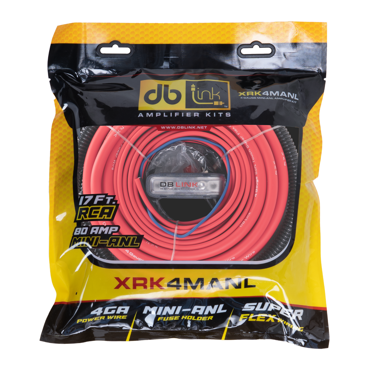 DB Drive PRO-K2000 : 2 Pro Tweeters, 4 Pro 6.5 Mids, 4-Ch Amplifier, and 4 Gauge Wiring kit Pro Mid package