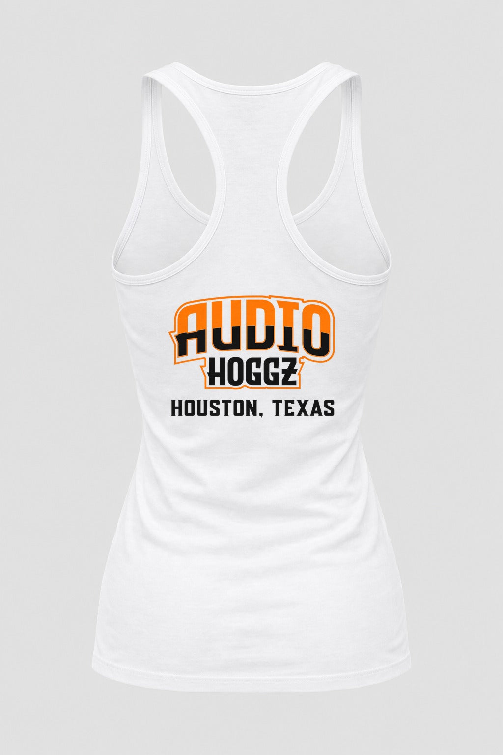 Audio Hoggz "If It's Too Loud, You're Too Old" Women's Tank Top - White - back