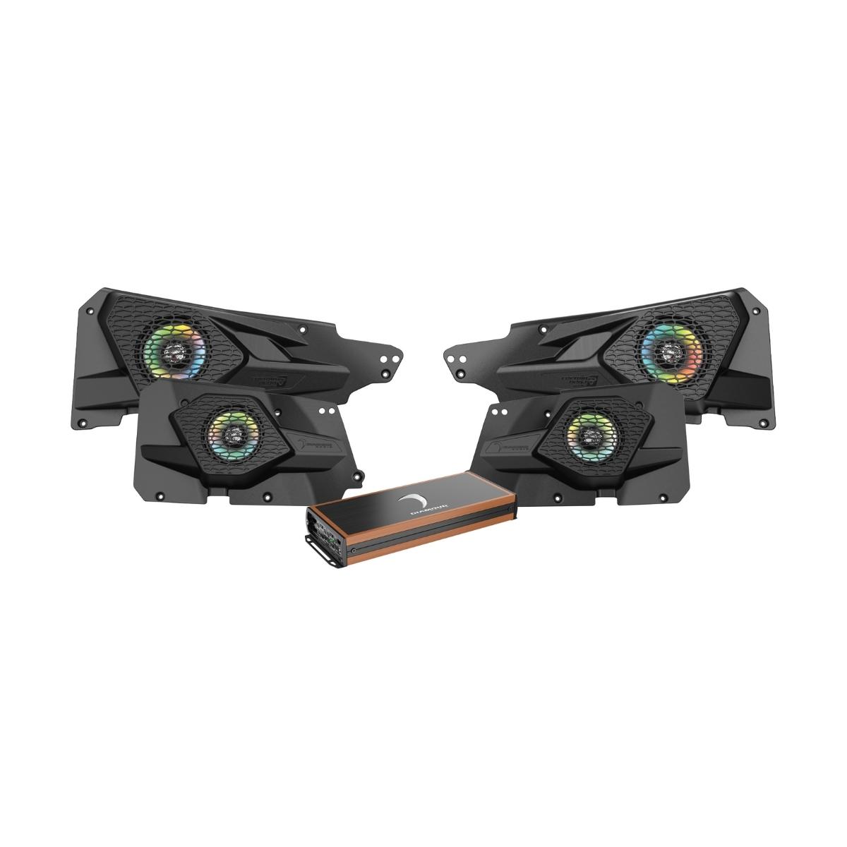 Diamond Audio 2014+ RZR© 4DR 6.5" All-Weather Coaxial Speaker System with Class D Amplifier - MSRZRKD14