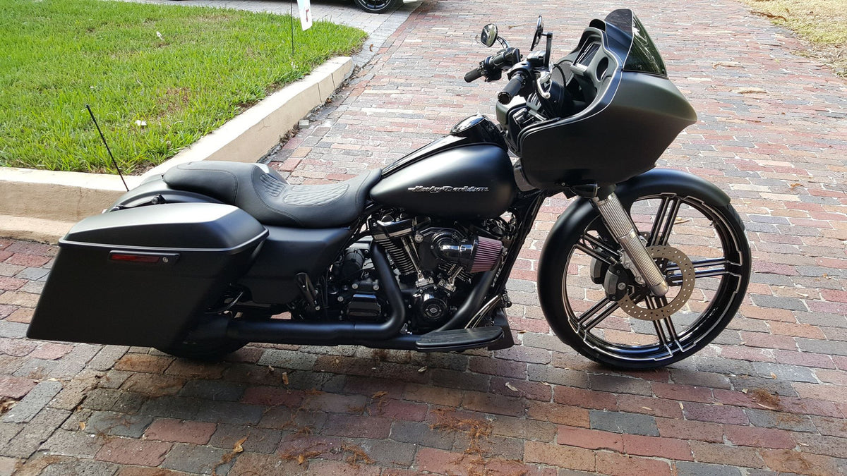 Race Tech Harley Softail | Dyna | Sportster Black Double Cut Wheels