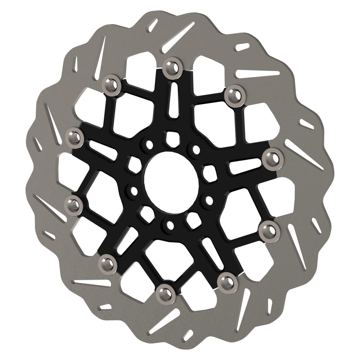 RaceLite 11.5" floating rotor with wave ring black