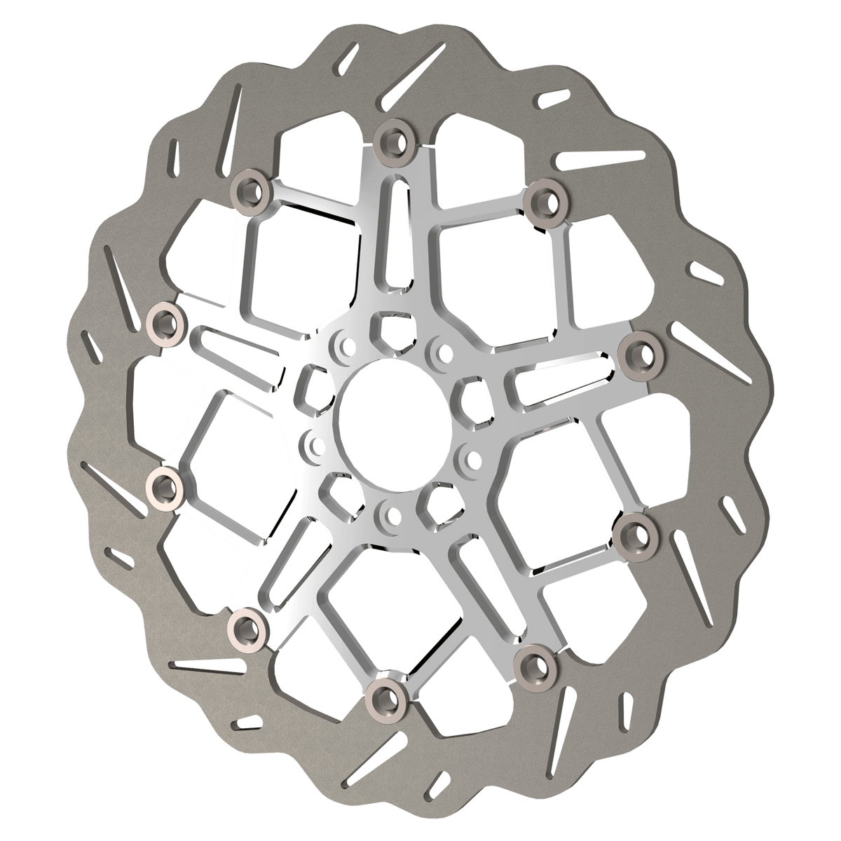 RaceLite 13" floating rotor with wave ring chrome