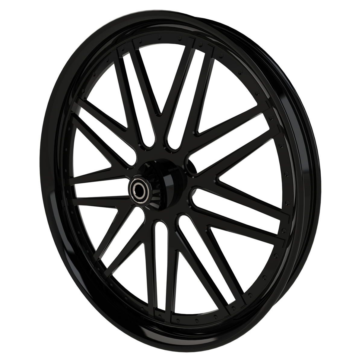 Super Street with Dimples Harley Touring Black Wheels