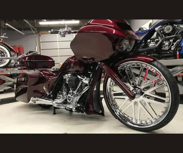 Super Street with Dimples Bulldog Fat Tire Chrome Wheels