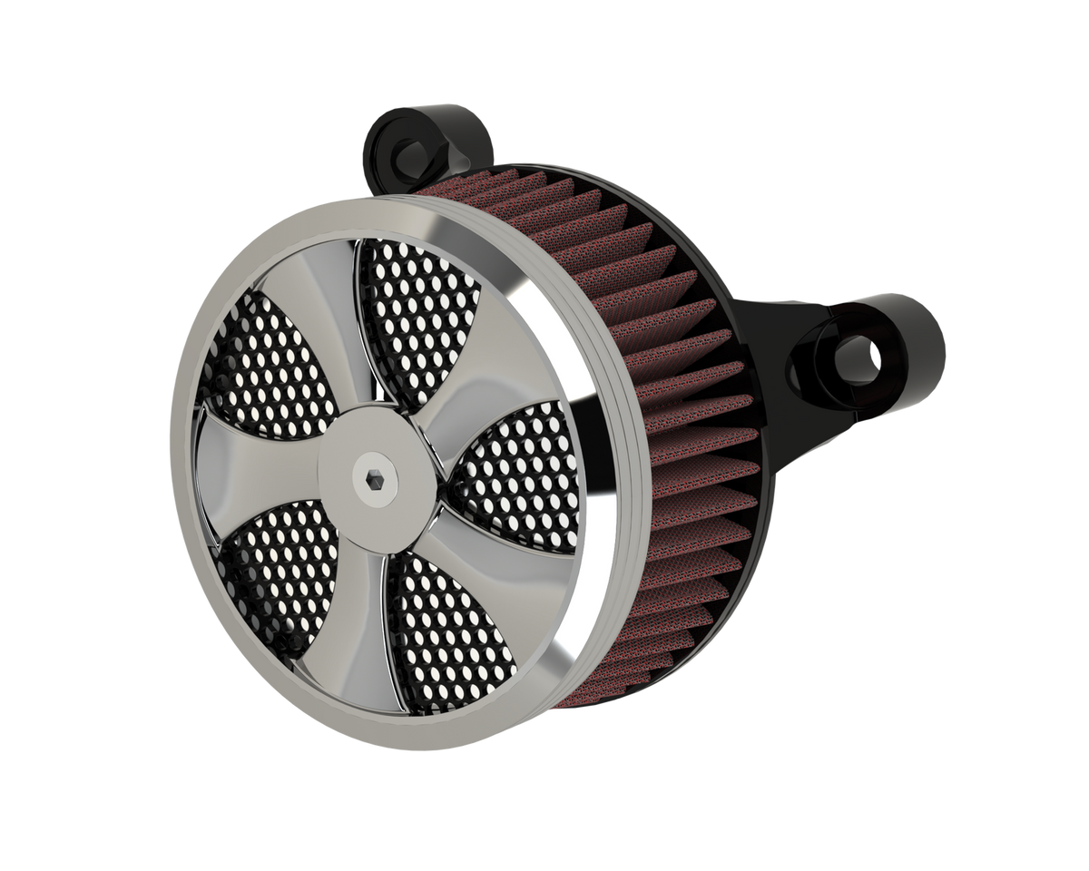 Twisted Steel Air Cleaner in chrome