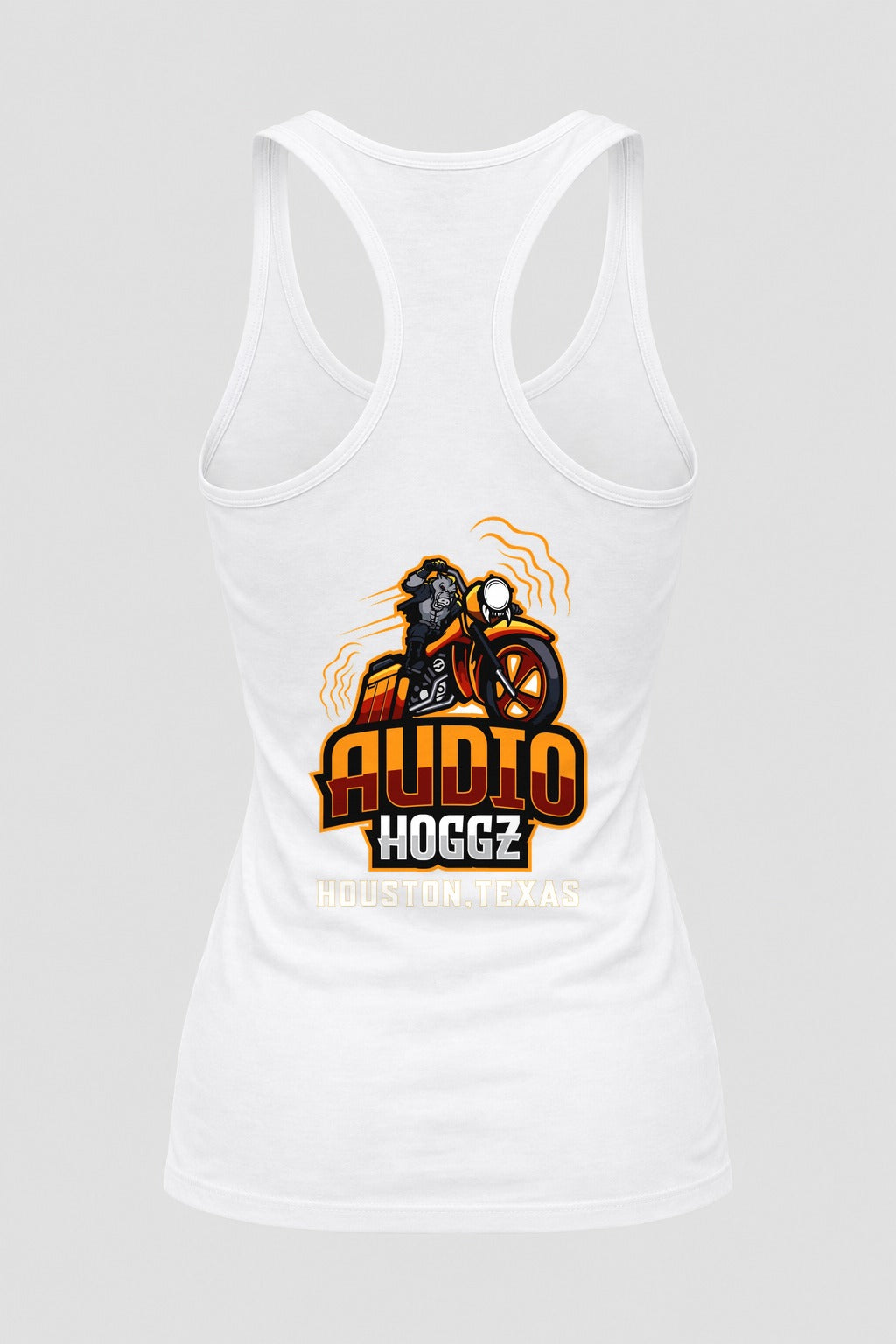 Audio Hoggz "I Can Harley Hear You" Women's Tank Top - White - back