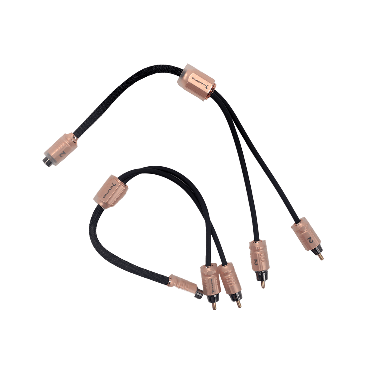 Diamond Audio One Female to Two Male Y RCA Cable- HXY2M