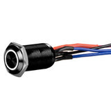 Install Bay Black 12MM Round Illuminated Latching Switch White Qty 2 - LB12W-2
