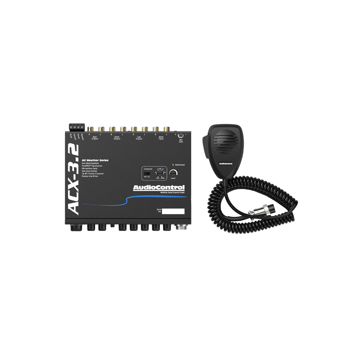 AudioControl ACX-3.2 All-Weather Equalizer & Crossover with Paging Mic