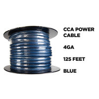 Install Bay CCA Value Line 4 Gauge Power Cable Blue - 125 Foot Coil - IBPC04-125